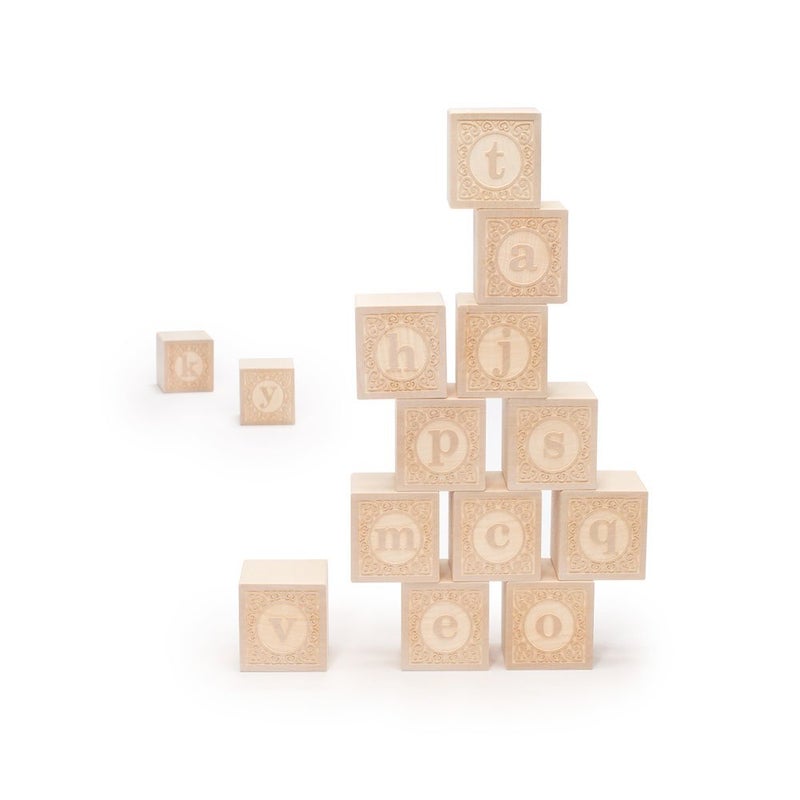 Uncle Goose Lowercase Alphablank Blocks - Made in The USA - Image 1